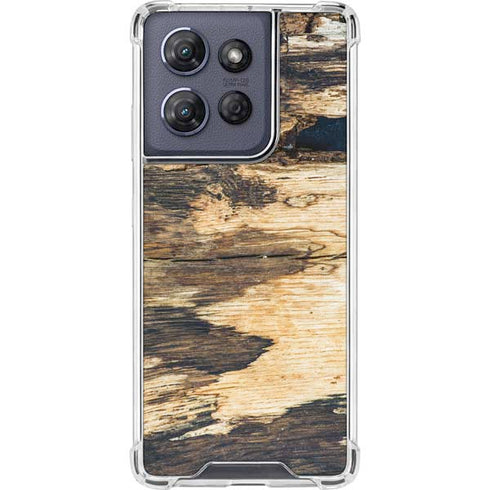 Blue Resin Wood Moto G Power 5G (2025) Clear Case